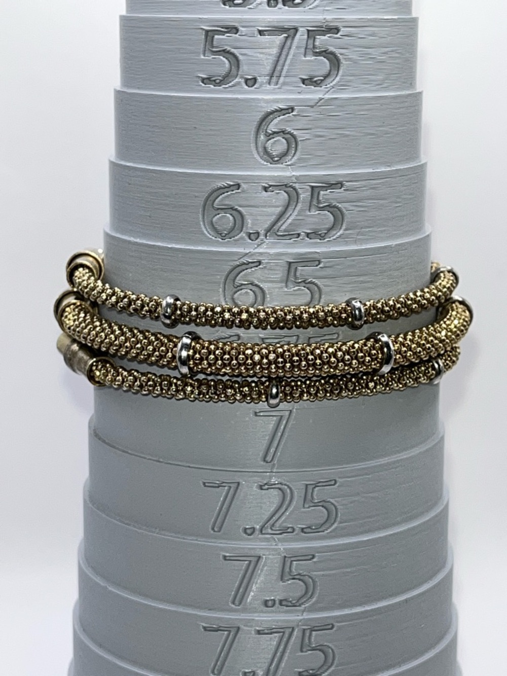 Gold Mesh Tube Bangle Bracelet 925 Italy - Picture 5 of 11
